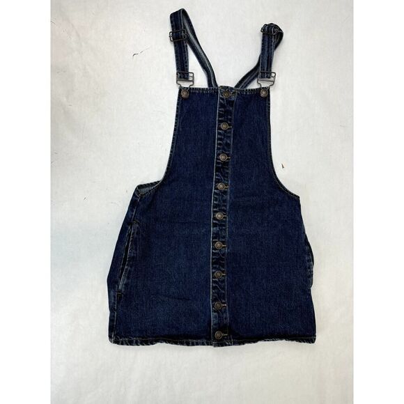 Denim Skirt Overall Dress Retro Y2K Skater Racerback Forever 21 - Size Small - Picture 1 of 6